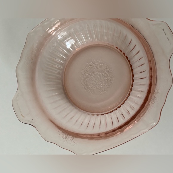 Anchor Hocking pink mayfair open rose depression glass bowl - Picture 2 of 10